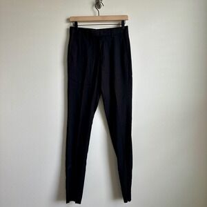 Soul of London 27R Black Slim Fit Stretch‎ Poly Blend Office Trousers Pockets